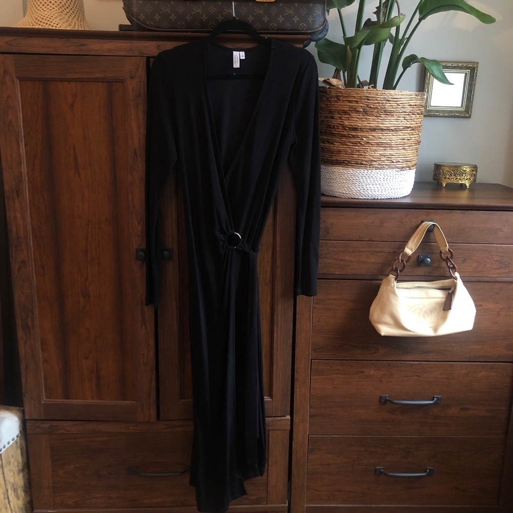Jersey Midi Wrap Dress